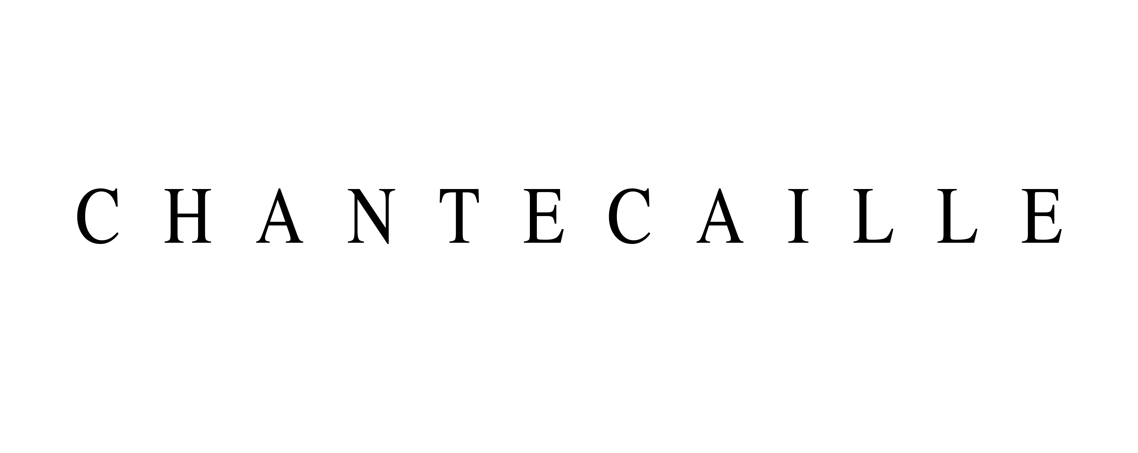 Black chantecaille logo text in classic serif font featured in chantecaille collection branding image