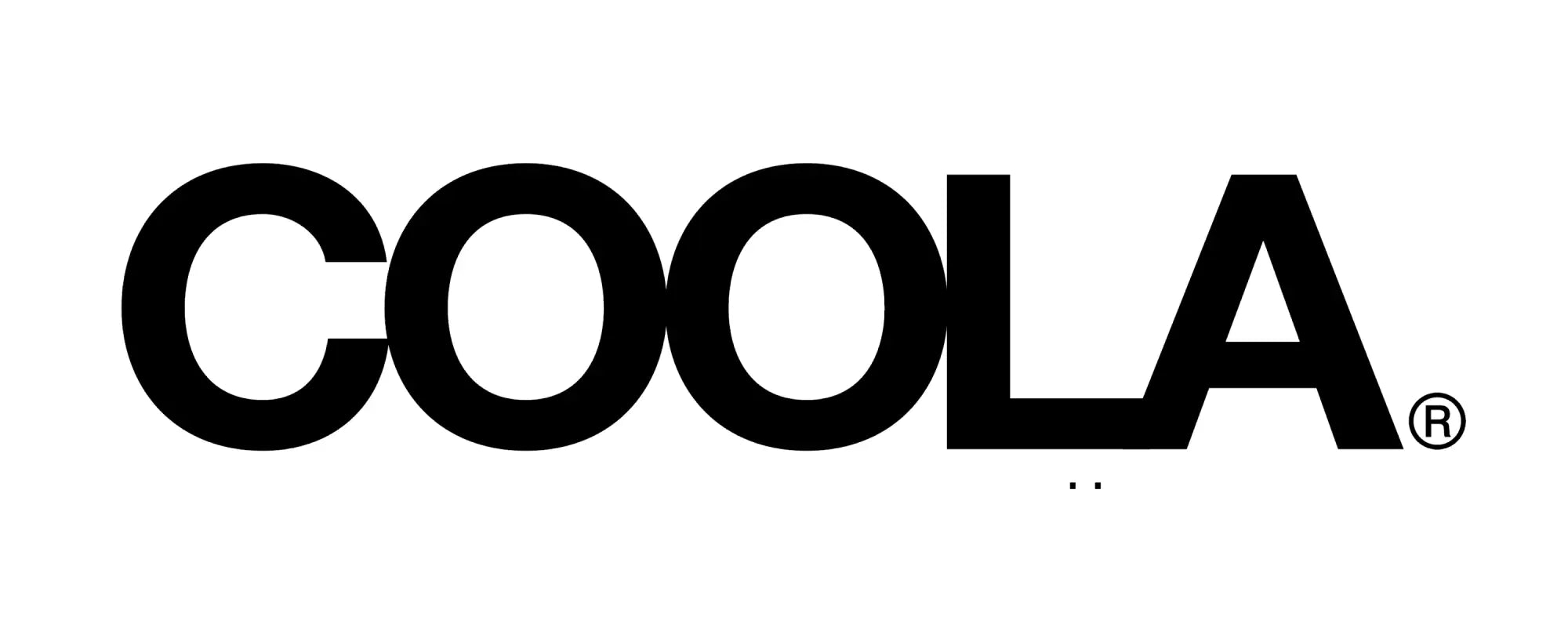 Black coola logo with registered trademark symbol in a collection titled coola