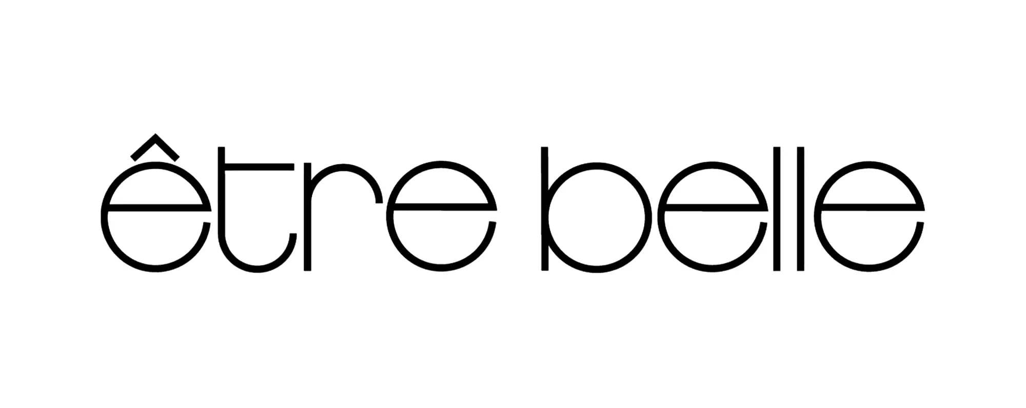 Black être belle logo in sleek modern sans-serif font from the être belle collection
