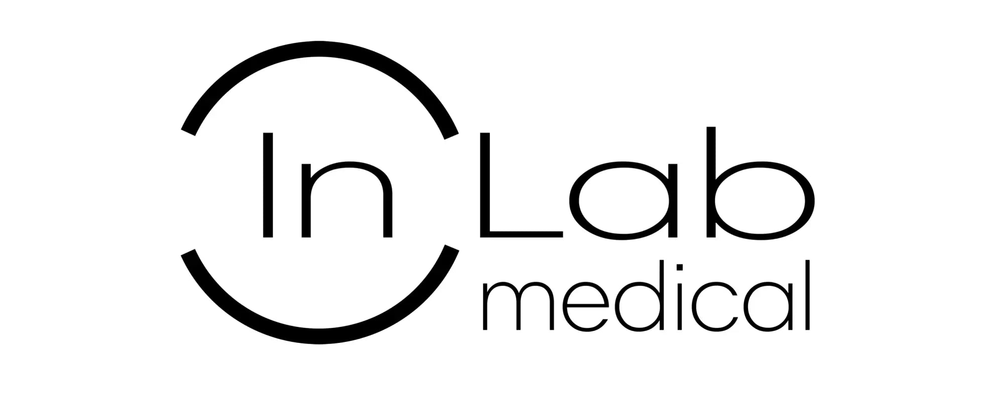 Black in lab medical logo with stylized circular design in a collection titled inlab
