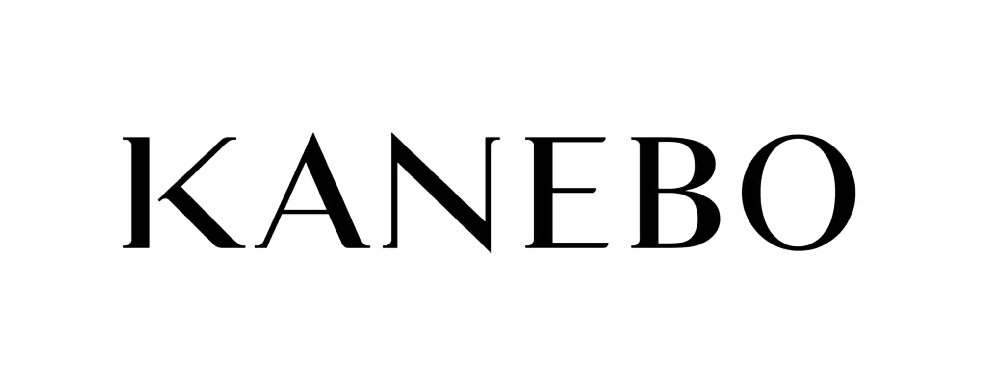 Black kanebo logo in classic serif font from the kanebo collection on product packaging