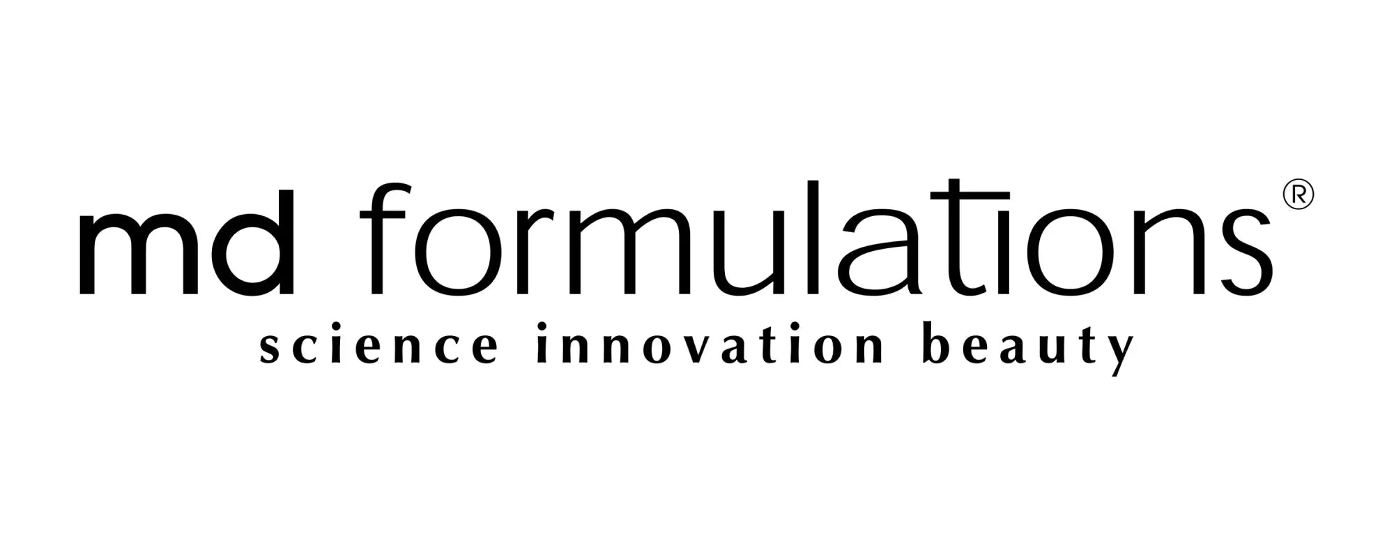 Md formulations logo in black serif font on white background in a collection titled md formulations
