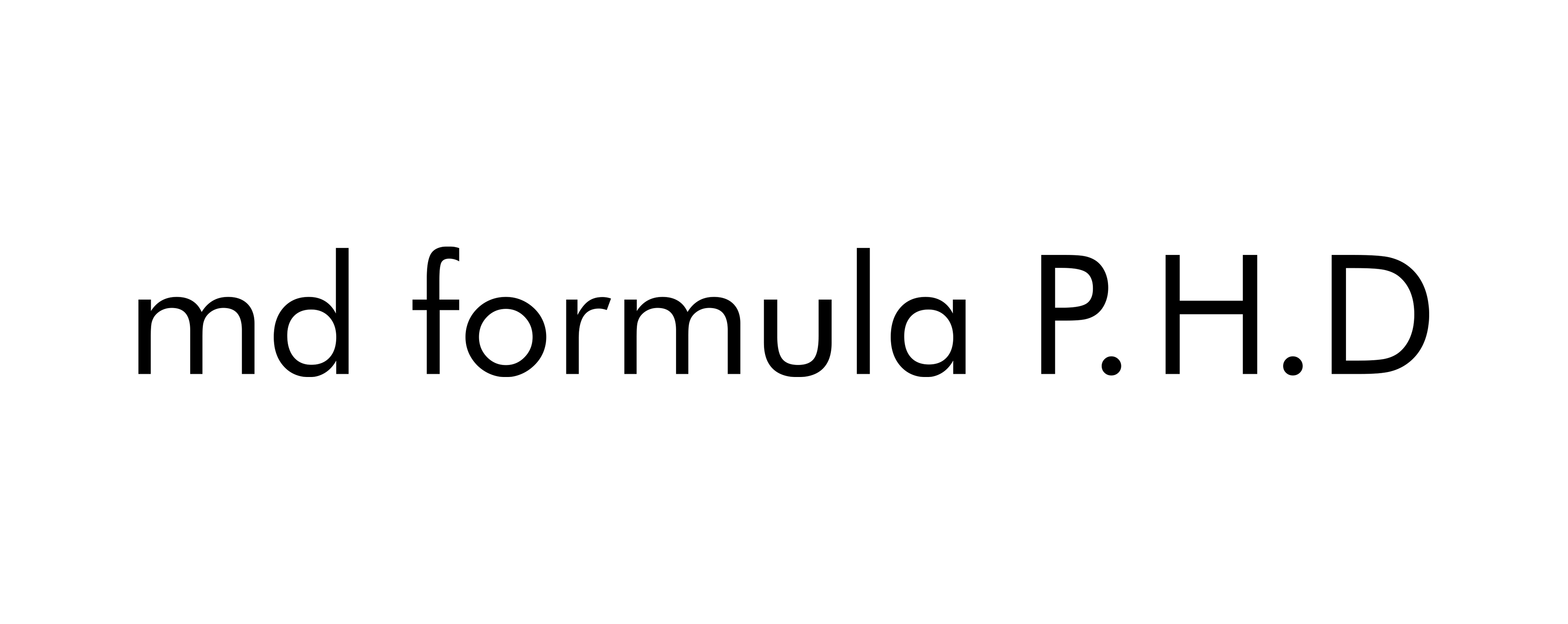 md formula P.H.D