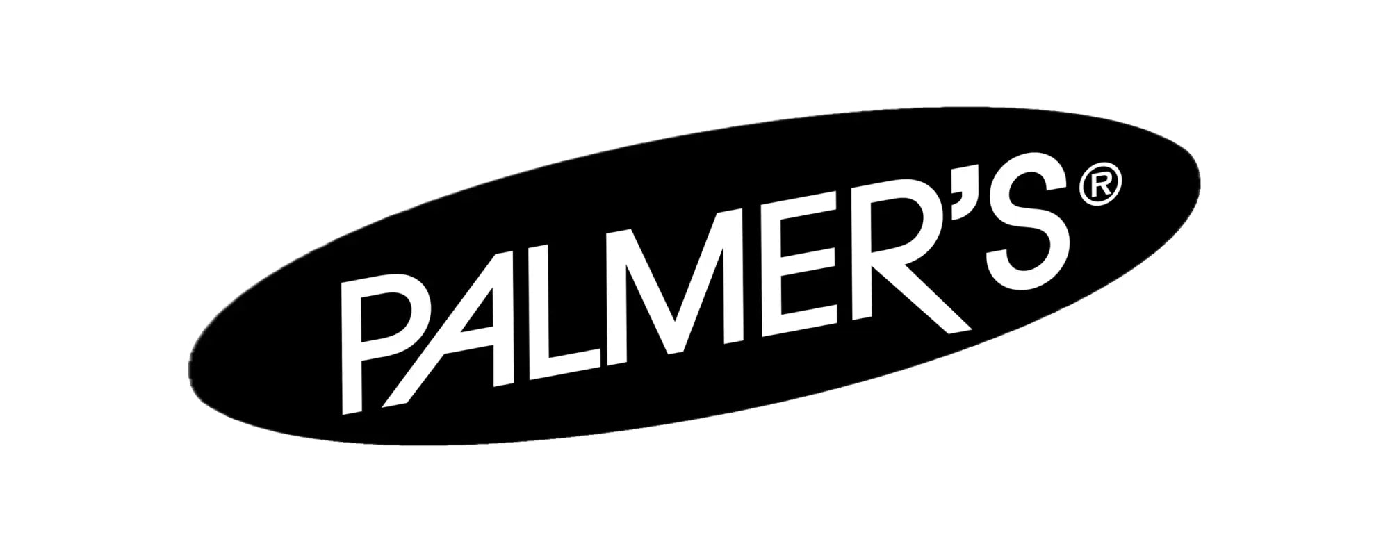 Black oval-shaped logo with bold white uppercase letters spelling palmer’s in a collection titled Palmer’s