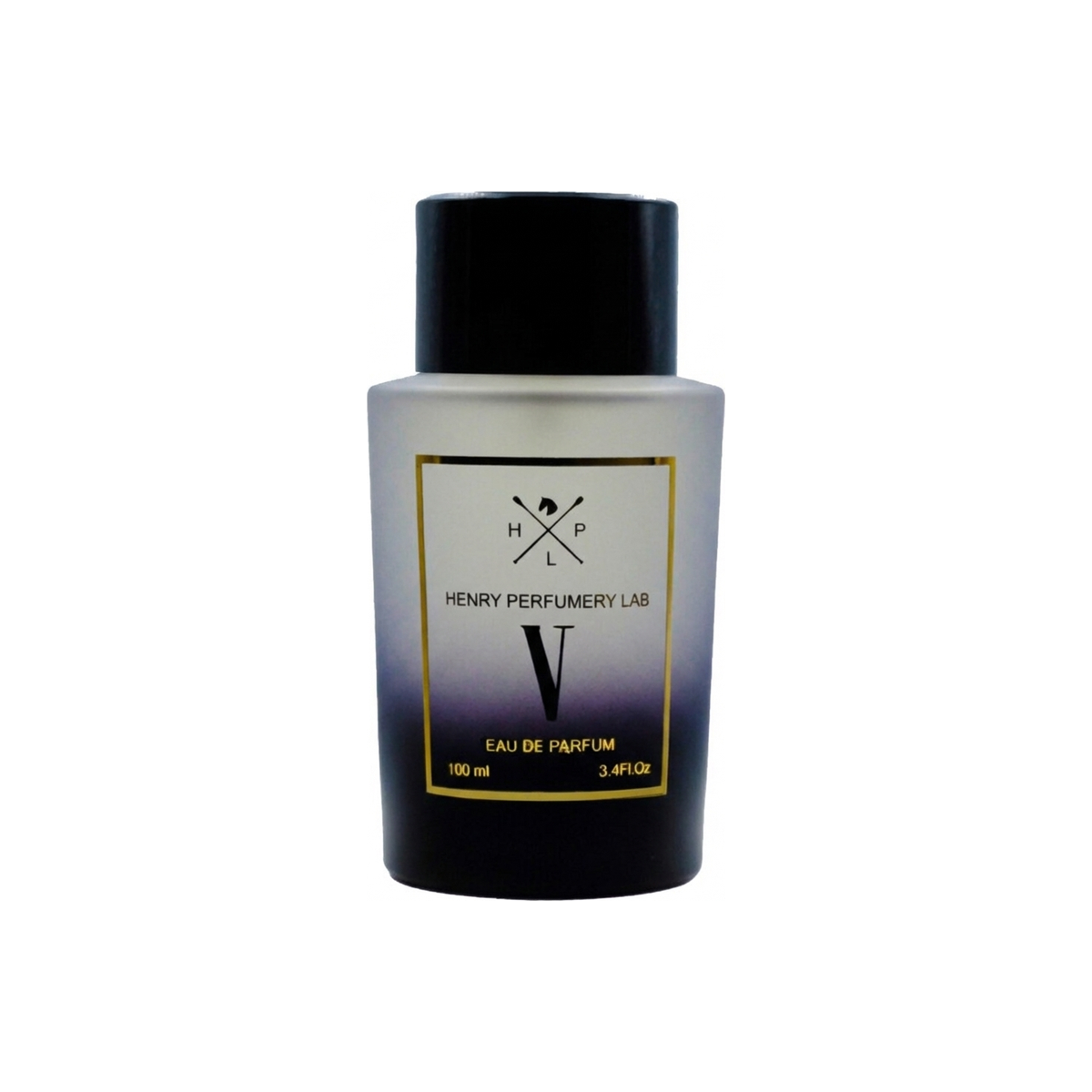 Henry Perfumery Lab V Eau de Parfum for Unisex, 3-4 oz bottle, elegant glass container with minimalist design