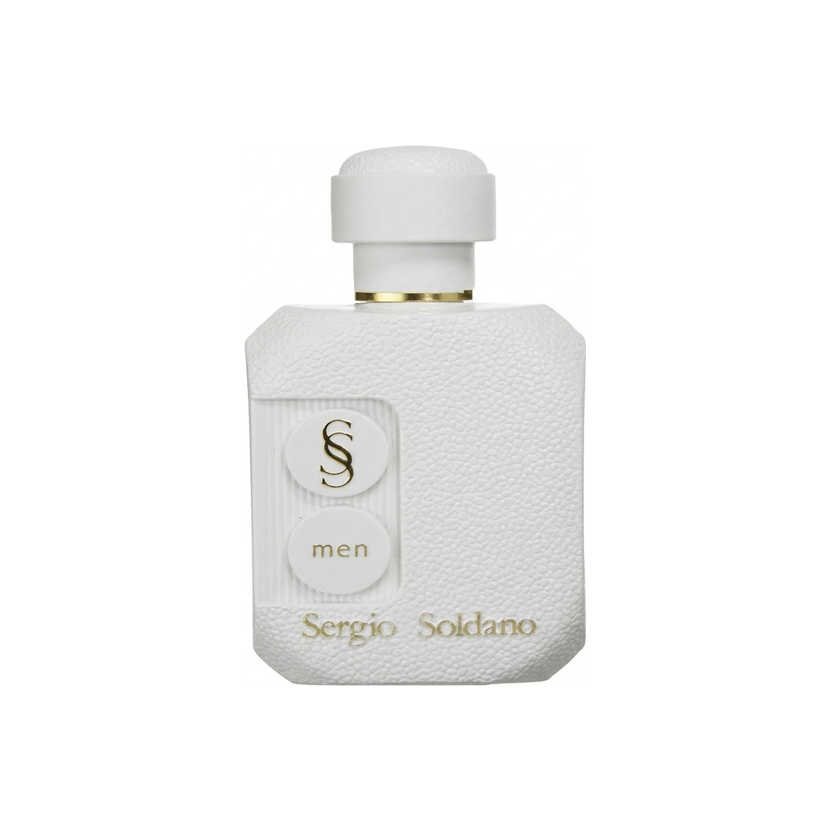 Sergio Soldano White Eau de Toilette for Men, 3-4 oz bottle with sleek design, fresh fragrance, and masculine appeal.