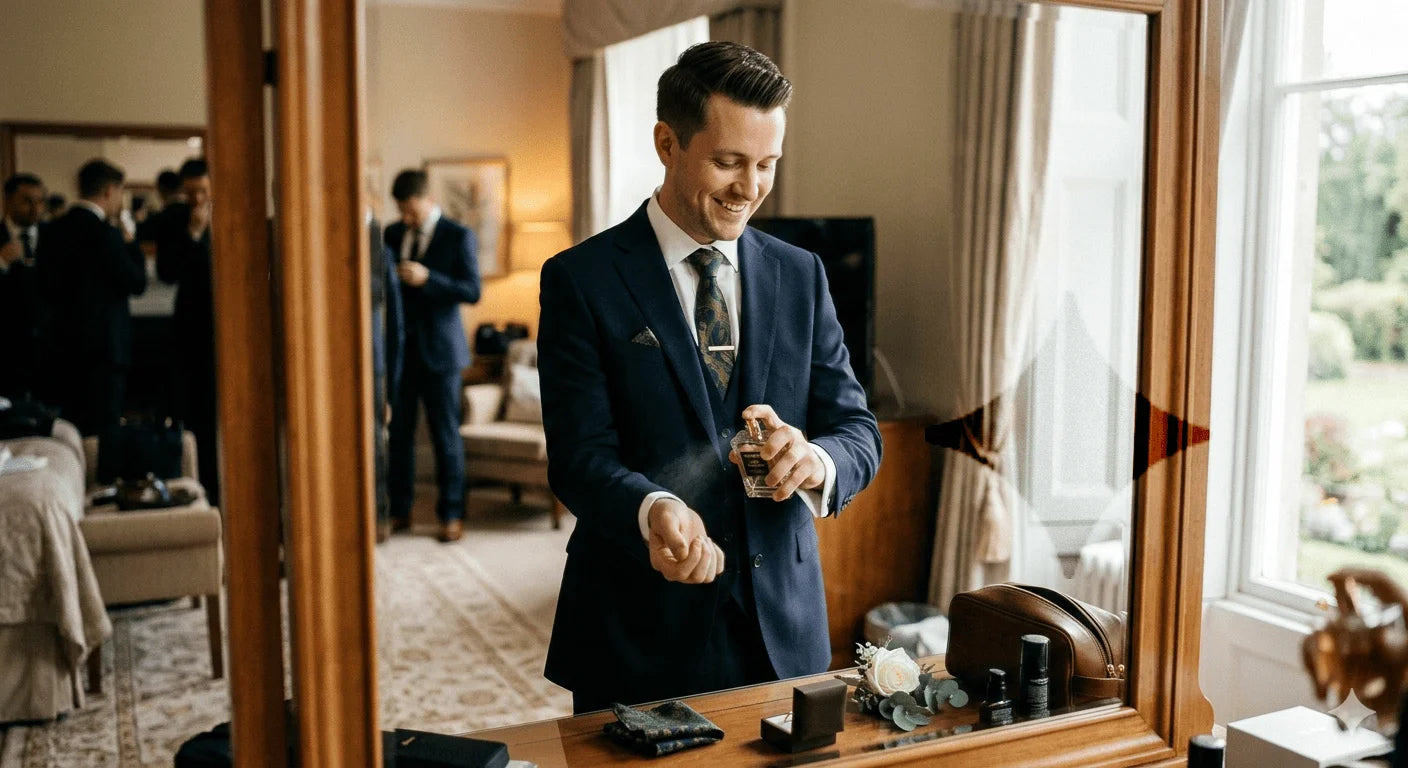 a groom uses the best perfume for groom